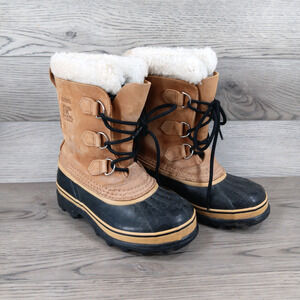 Sorel Caribou Waterproof Winter Snow Boots Brown LY1000-281 Womens Size 4